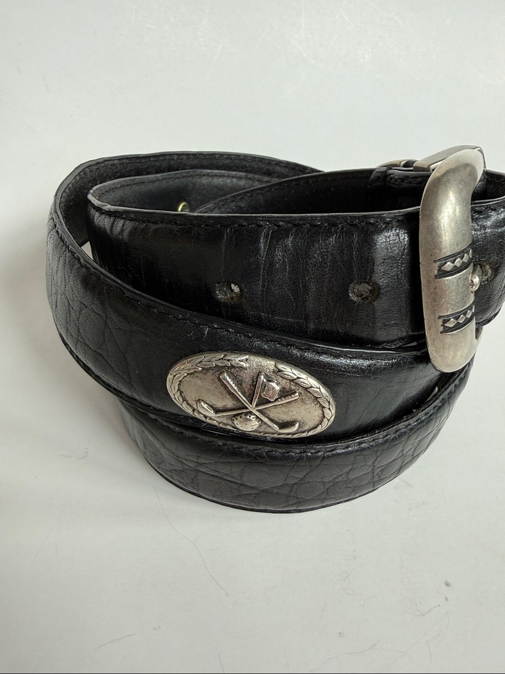 Men’s Leather Golf Belt Black